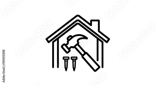 Home Renovation and Repair Tools Illustration for DIY Projects
