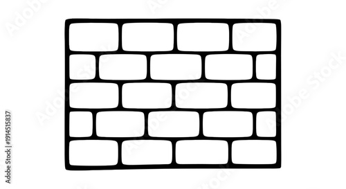 Illustration of a Classic Brick Wall for Construction and Design Use