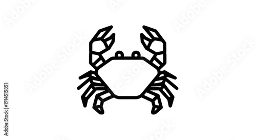 Illustration of a Crabby Creature with Detailed Claws and Body