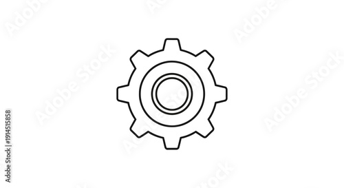 Close-Up of Mechanical Gear Wheel with intricate details on a plain background