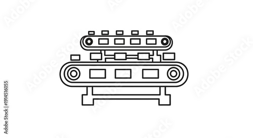 Innovative Conveyor Belt System with Advanced Automation and Mechanical Components