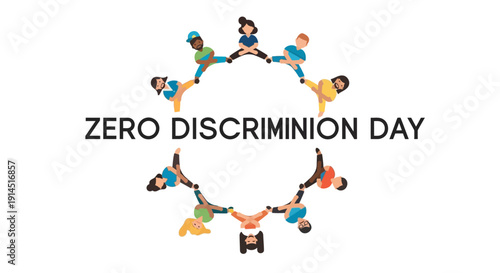 Zero Discrimination Day illustration promoting equality and diversity.