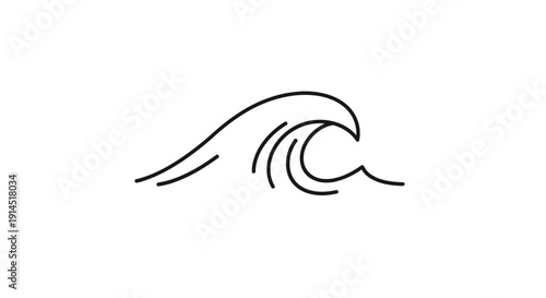 Minimalistic Wave Illustration for Creative Design and Advertising Projects