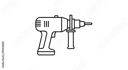 Modern Cordless Power Drill with Adjustable Chuck for Construction and Home Improvement Projects