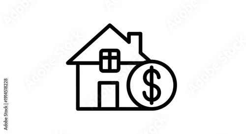 Real Estate Investment Concept with House and Dollar Sign Illustration