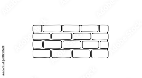 Simple Brick Wall Pattern with Horizontal Layers for Construction and Design Projects