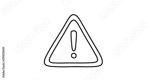 Warning Sign Icon Indicating Caution or Alert for Safety Measures