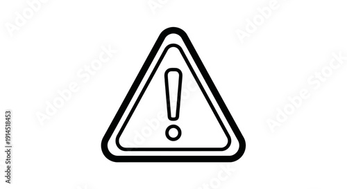 Warning Sign with Exclamation Mark For Safety Precaution and Caution