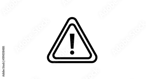 Warning Sign with Exclamation Mark on a Bright Background for Safety Notices