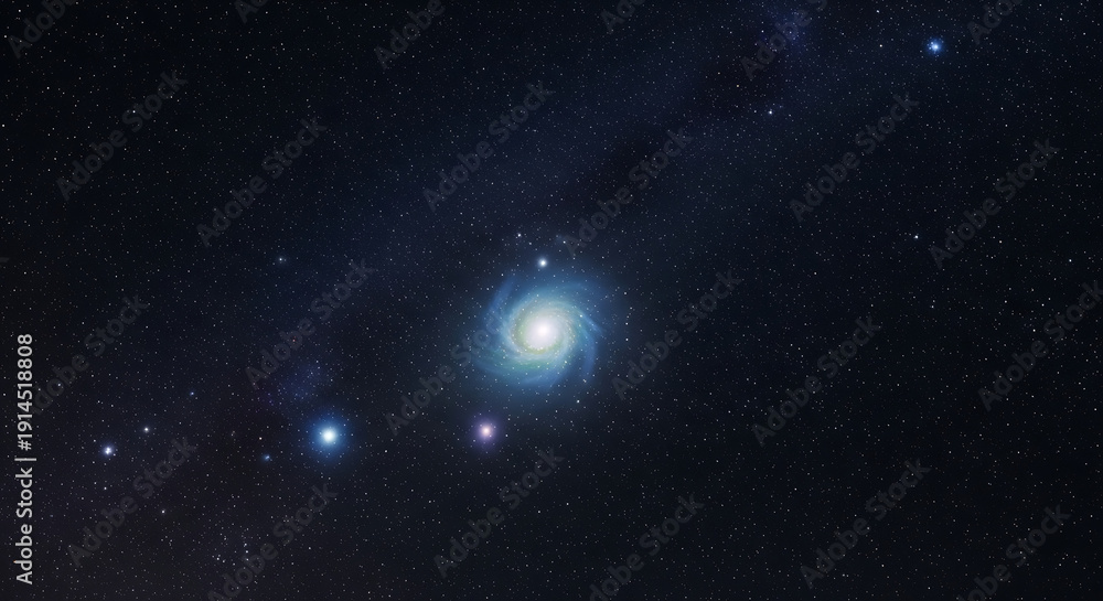 Obraz premium Starry Night Sky with Subtle Glow