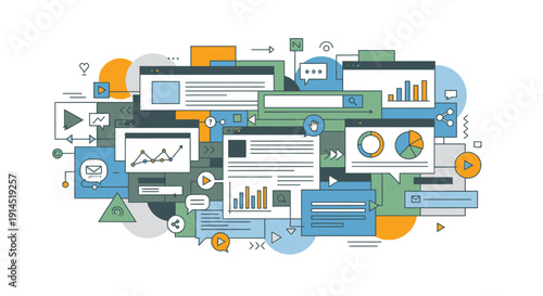 Modern Data Analytics Dashboard with Charts and Widgets
