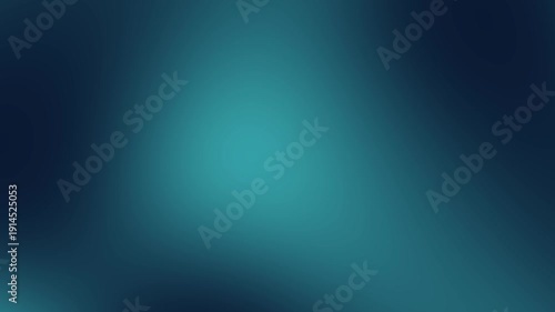 Glowing teal and black shapes blur together in a modern abstract setting