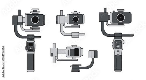 Gimbal Stabilizer abstract dynamic color vector