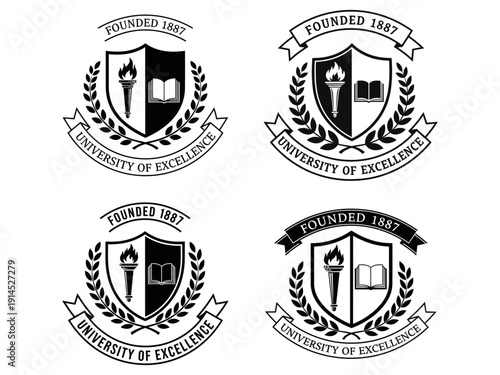 University and college logo vector