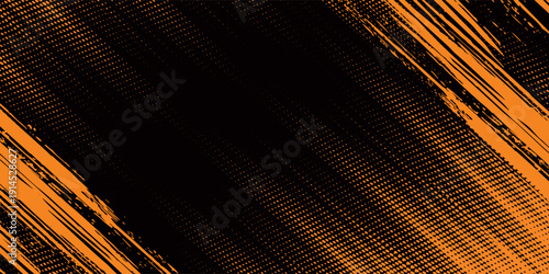 orange black brush Car sticker wrap pattern banner abstract sporty lines black orange color combination grunge brush modern pattern racing motorsport design.vector illustration. eps 10