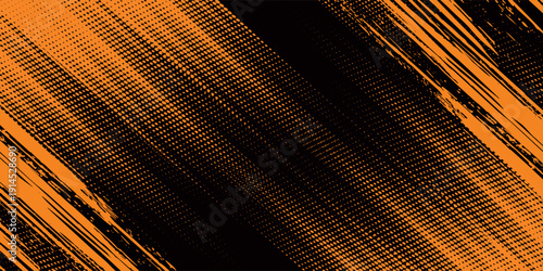 orange black brush Car sticker wrap pattern banner abstract sporty lines black orange color combination grunge brush modern pattern racing motorsport design.vector illustration. eps 10