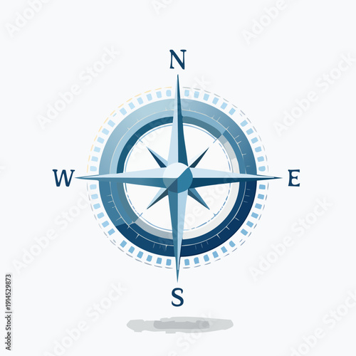 Compass Rose Navigation Tool for Directional Guidance.