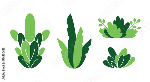 Greenery Line art colorful digital illustration creative abstract smooth