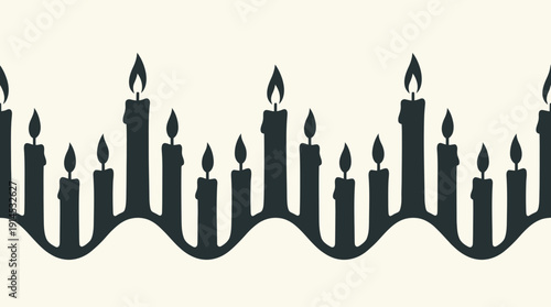 Menorah with lit candles for Hanukkah celebration