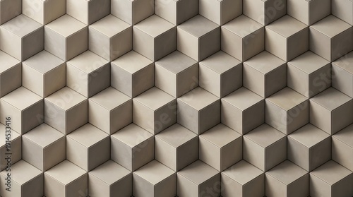 Abstract 3D Isometric Cube Pattern – Modern Geometric Luxury Background