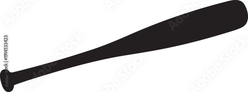 Baseball Bat Icon Minimal Sports Equipment Vector