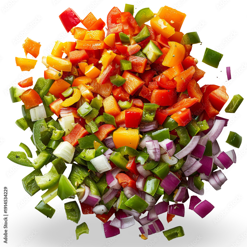 custom made wallpaper toronto digitalAssorted Chopped Vegetables and Peppers.