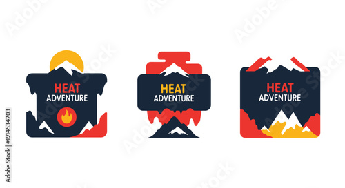 Heat Adventure Line modern bold tone illustration