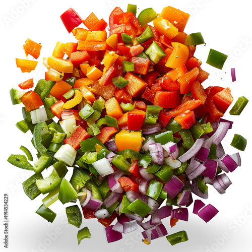 Wallpaper Mural Assorted Chopped Vegetables and Peppers. Torontodigital.ca