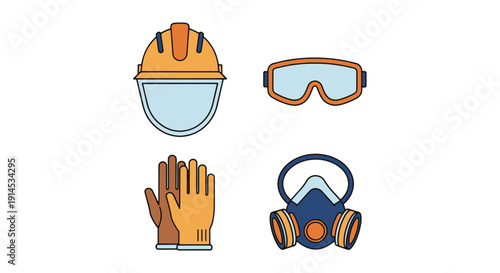 Hazard Protection abstract colorful art illustration