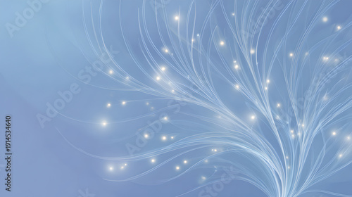 Delicate Neuron Inspired Abstract Wallpaper Soft Fiber Optic Glow Digital Nature
