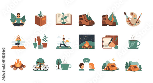 A collection of black clothing and accessories, including a dress, coat, shirt, hats, and shoes, presented in a clean, minimalist graphic style.