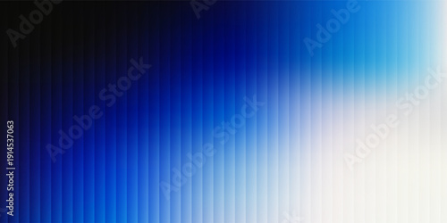Vibrant abstract background with gradient effect, featuring vertical lines in shades of blue and white, transitioning to black, creating a dynamic visual