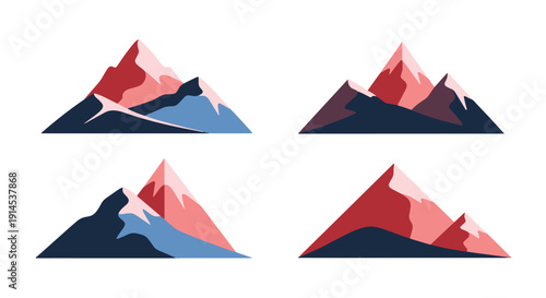 High Altitude Hills clean color concept illustration