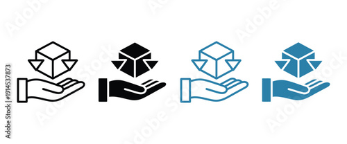 Import icon set multiple style collection, including line, solid, outline, and filled icons, perfect for data transfer