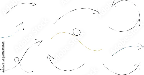 A blurry image of multiple dotted curved lines arranged in a circular pattern