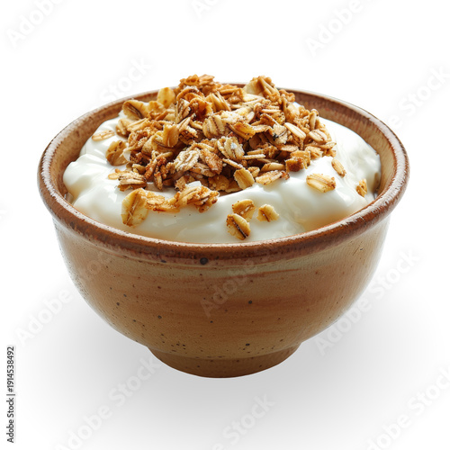 Wallpaper Mural Ceramic Bowl with Yogurt and Granola. Torontodigital.ca