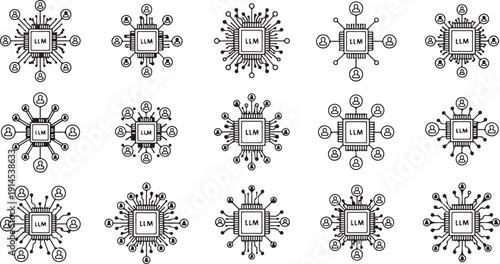 Set of human resource management and business success vector line icons, teamwork, leadership and personal growth