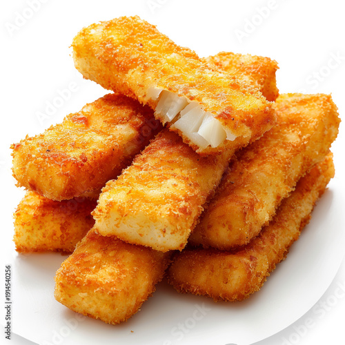 Wallpaper Mural Crispy Golden Breaded Fish Sticks Stacked. Torontodigital.ca