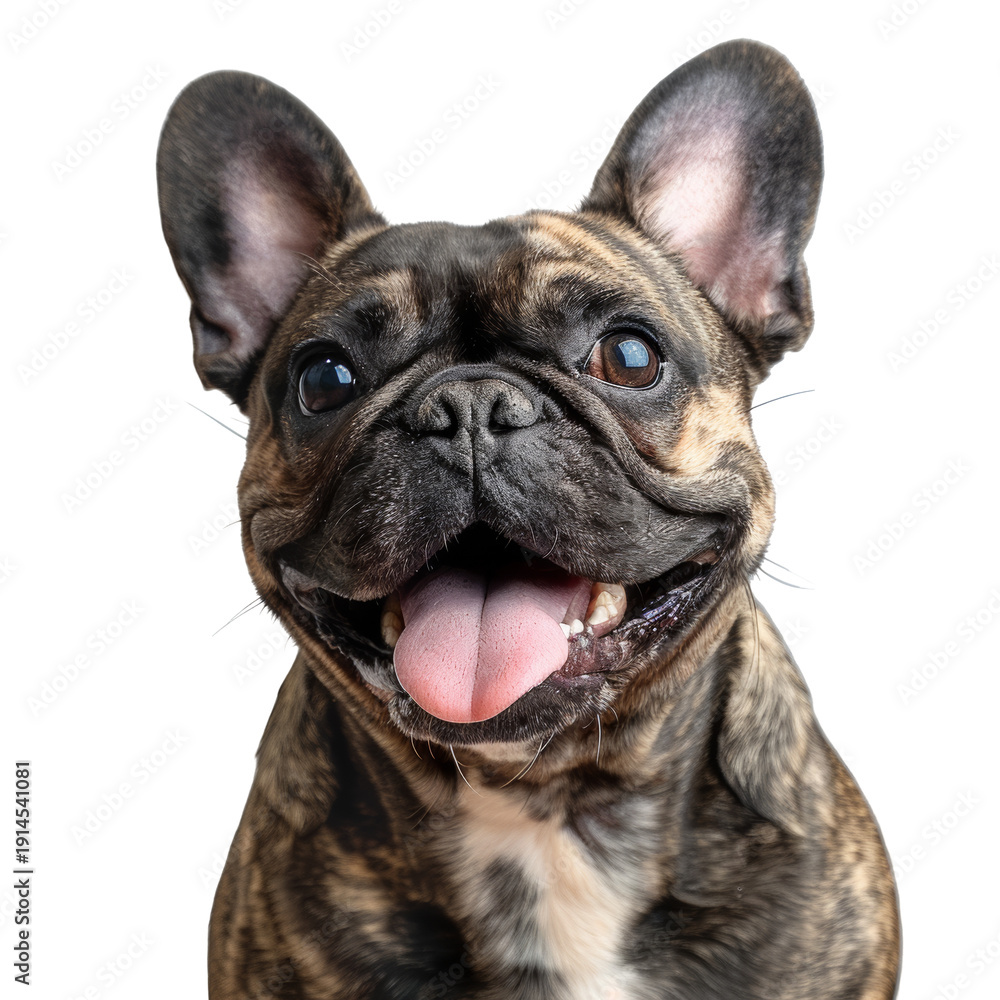 Fototapeta premium French Bulldog with Tongue Out Portrait 1.