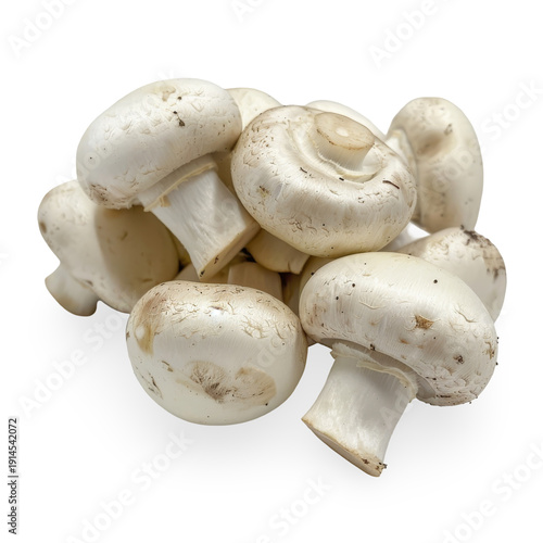 Wallpaper Mural Fresh White Button Mushrooms Clustered Together. Torontodigital.ca