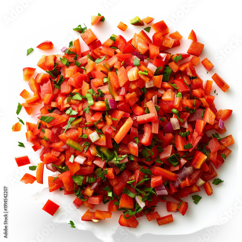 Wallpaper Mural Freshly Chopped Red Pepper Salsa Mixture. Torontodigital.ca