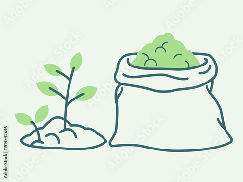 Fertlizing icon. Agriculture icon design. Simple filled and outline icon. Vector icon.