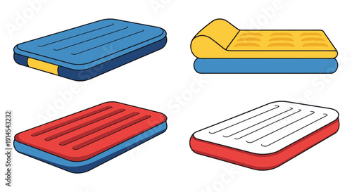 Inflatable Mattress soft elegant style illustration