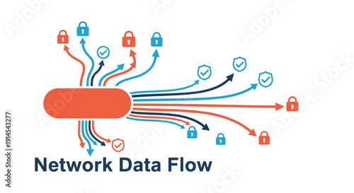 Information Security creative tone color illustration