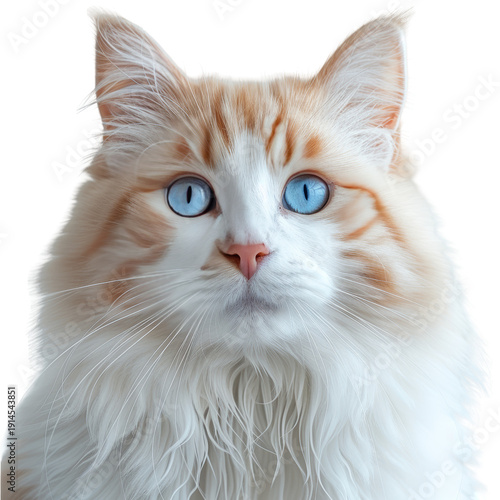 Wallpaper Mural Orange and White Cat with Blue Eyes. Torontodigital.ca