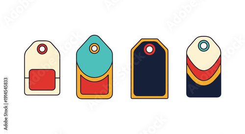 Jewelry Tag Line art modern smooth minimal illustration