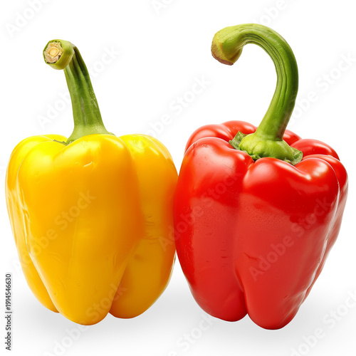 Wallpaper Mural Two Bell Peppers Yellow Red Vegetable. Torontodigital.ca