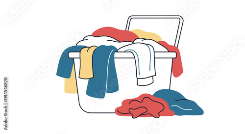 Laundry Room Line art high quality soft abstract creative illustration