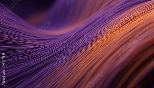 Wavy Fibers: An abstract perspective of flowing, textured waves in a vibrant interplay of colors, creating a sense of dynamic movement and visual interest.