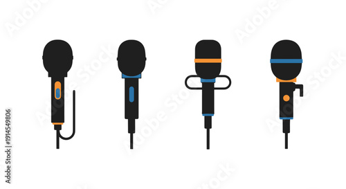 Lavalier Microphone modern abstract color vector